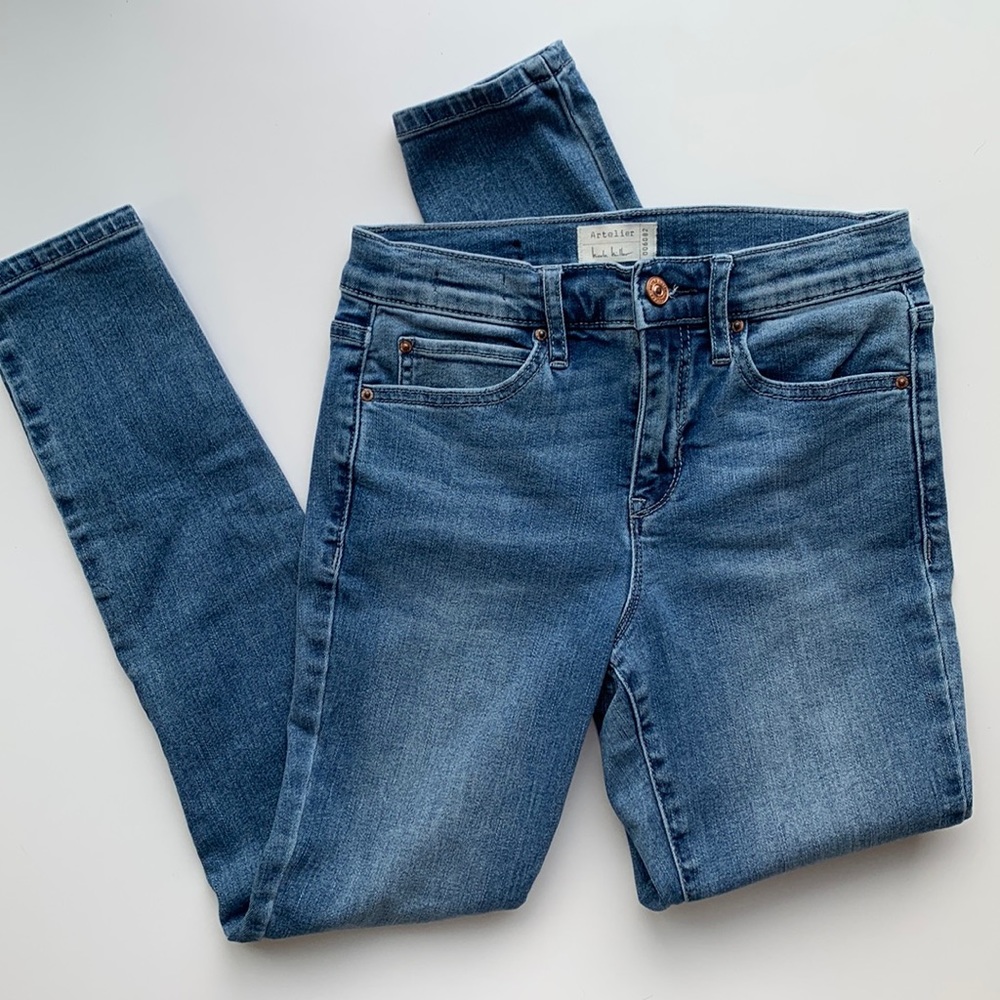 Artelier Nicole Miller Delancey High Rise Ankle Skinny Jeans Size 26
